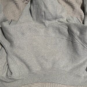 Lululemon Athletica Light Gray scuba cropped hoodie